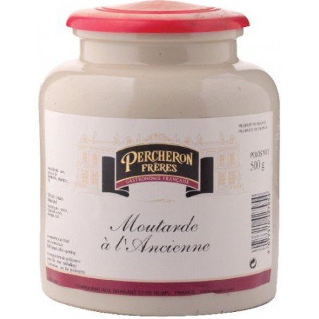 Moutarde à l'ancienne pot en grés Percheron Frères - 500g